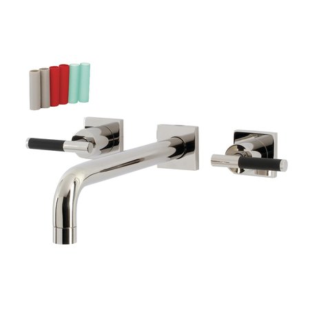 KINGSTON BRASS KS6026CKL Wall Mount Tub Faucet, Polished Nickel KS6026CKL